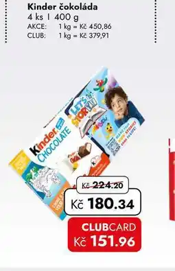 TRAVEL FREE Kinder čokoláda 4 ks nabídka