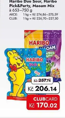 TRAVEL FREE Haribo Duo Sour, Haribo Pick&Party, Maoam Mix à nabídka