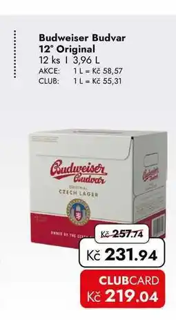 TRAVEL FREE Budweiser Budvar 12° Original 12 ks | nabídka
