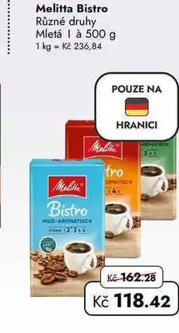 TRAVEL FREE Melitta Bistro Různé druhy Mletá à nabídka