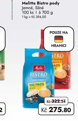 TRAVEL FREE Melitta Bistro pody Jemné, Silné 100 ks à nabídka