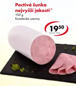 CBA Kostelecké uzeniny Poctivá šunka nejvyšší jakosti nabídka