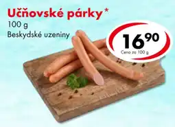 CBA Beskydské uzeniny Učňovské párky nabídka