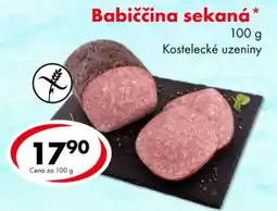CBA Kostelecké uzeniny Babiččina sekaná nabídka