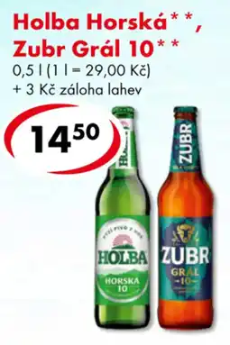 CBA Holba Horská, Zubr Grál 10 nabídka