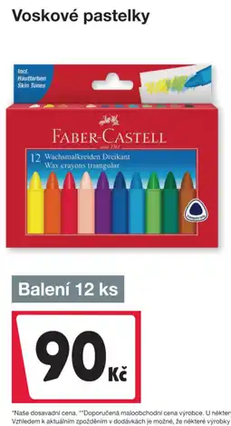 Woolworth Faber-Castell voskové pastelky nabídka