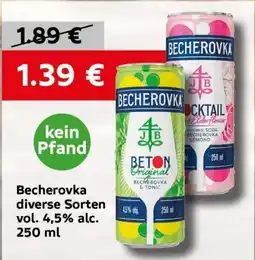 VELTA Free Shop Becherovka diverse Sorten nabídka