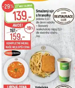 Globus Farm Frites Smažený sýr s hranolkou nabídka