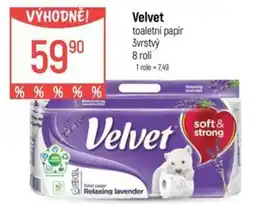 Globus Velvet toaletní papír nabídka