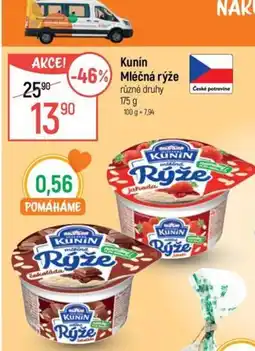 Globus Kunin mléčná rýže nabídka
