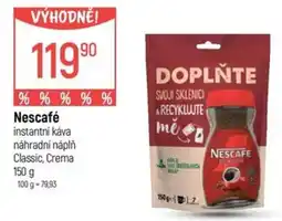 Globus Nescafé instantní káva náhradní náplň Classic, Crema nabídka