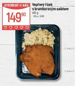 Globus Vepřový řízek s bramborovým salátem nabídka