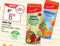 Globus Jeden Tag ovocný nápoj pomeranč, jablko - třešeň nabídka