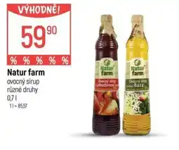 Globus Natur farm ovocný sirup různé druhy nabídka