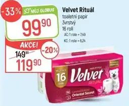 Globus Velvet toaletní papír nabídka
