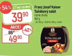 Globus Franz Josef Kaiser tuňákův salát nabídka