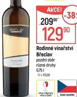 Globus Břeclav Rodinne vinarstvi nabídka