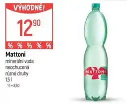 Globus Mattoni minerální voda neochucená nabídka