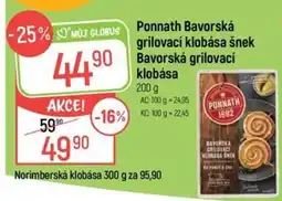 Globus Ponnath bavorská grilovací klobása šnek nabídka