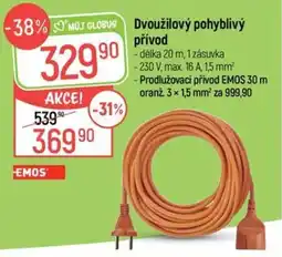 Globus Emos dvoužilový pohyblivý přívod nabídka