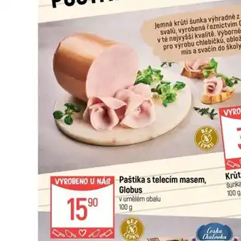 Globus Paštika s telecím masem, Globus nabídka
