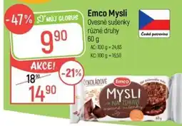 Globus Emco Mysli ovesné sušenky různé druhy nabídka