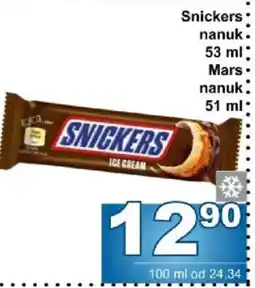 Jip Snickers ice cream nabídka