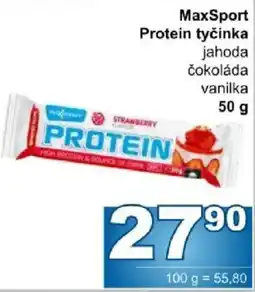 Jip MaxSport Protein tyčinka jahoda čokoláda vanilka nabídka