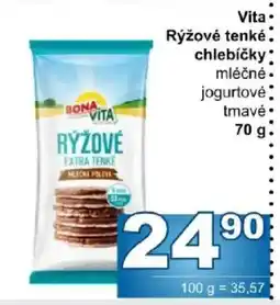 Jip Bona Vita rýžové tenké chlebíčky mléčné jogurtové tmavé nabídka