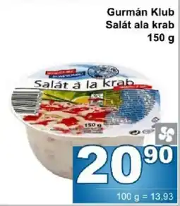 Jip Gurman klub salát ala krab nabídka