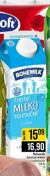 Jip Bohemilk čerstvé mléko polotučné 1.5% nabídka