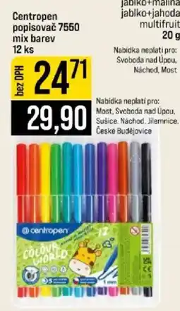 Jip centropen popisovač 7550 mix barev nabídka