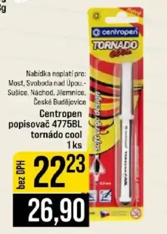 Centropen popisovač 4775BL tornádo cool