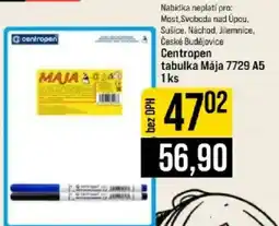 Jip Centropen tabulka Mája 7729 A5 nabídka