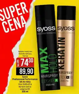 Jip Syoss Professional Performance lak na vlasy max hold ultra keratin extra volume lift nabídka