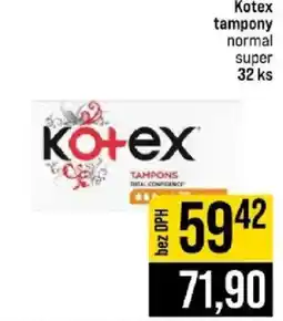 Jip Kotex tampony normal super nabídka