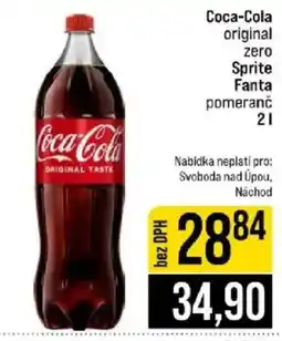 Jip Coca-Cola original zero Sprite Fanta pomeranč nabídka