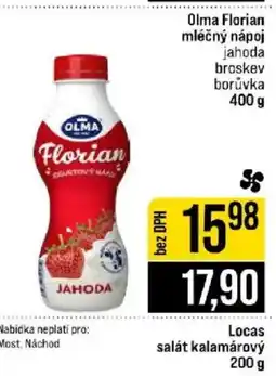 Jip Olma Florian mléčný nápoj jahoda nabídka