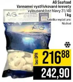 Jip Ag seafood vannamei vystřívkované krevety vyloupané bez hlavy 31/40 nabídka