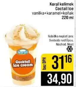 Jip Koral cocktail ice cream vanilka+karamel+koňák nabídka