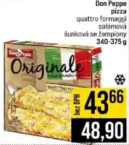 Jip Don Peppe pizza quattro formaggi salámová šunková se žampiony nabídka