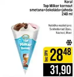 Jip Koral Top Milker kornout smetana+čokoláda+jahoda nabídka