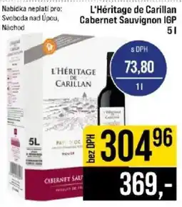 Jip L'Heritage de Carillan Cabernet Sauvignon IGP nabídka