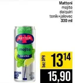 Jip Mattoni mojito daiquiri tonik+jalovec nabídka