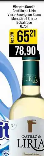 Jip Vicente Gandia Castillo de Liria Viura-Sauvignon Blanc Monastrell Shiraz Bobal rosé nabídka