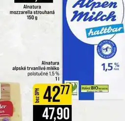 Jip Alnatura alpské trvanlivé mléko polotučné 1,5% nabídka