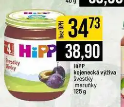 Jip HiPP kojenecká výživa švestky meruňky nabídka