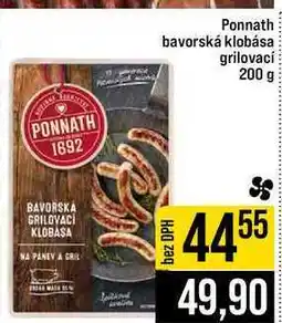 Jip Ponnath bavorská klobása grilovací nabídka