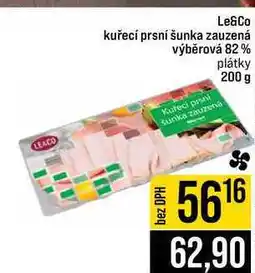 Jip Le&Co kuřecí prsní šunka zauzená výběrová 82% plátky nabídka
