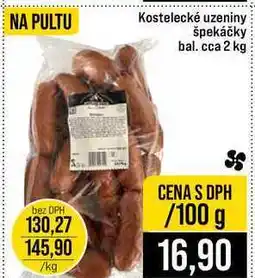 Jip Kostelecké uzeniny špekáčky bal. cca 2 kg 100g nabídka